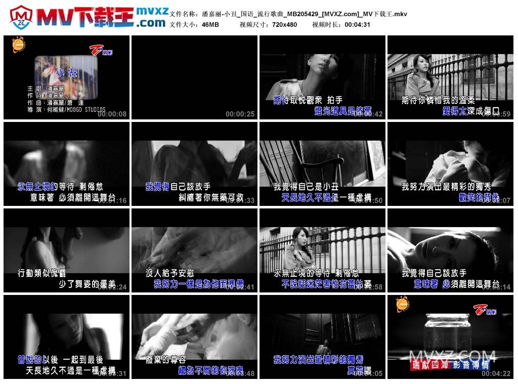 潘嘉丽-小丑_国语_流行歌曲_MB205429